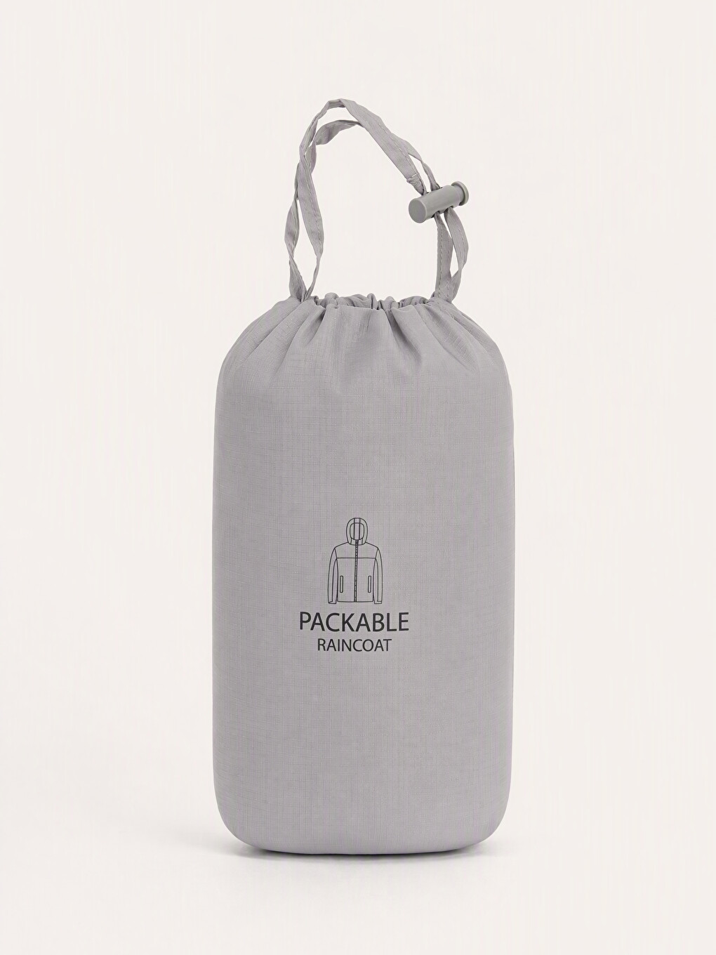 Gri Regular Fit Kapüşonlu Erkek Yağmurluk-7