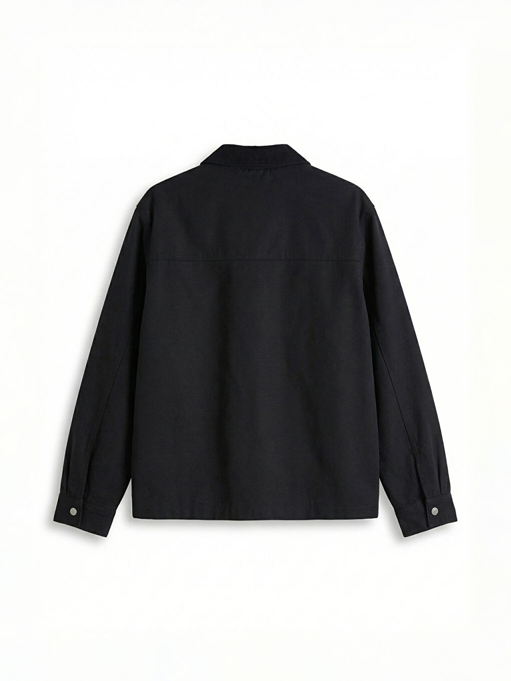 Siyah Rahat Kalıp Kadife Yaka Erkek Mont-7