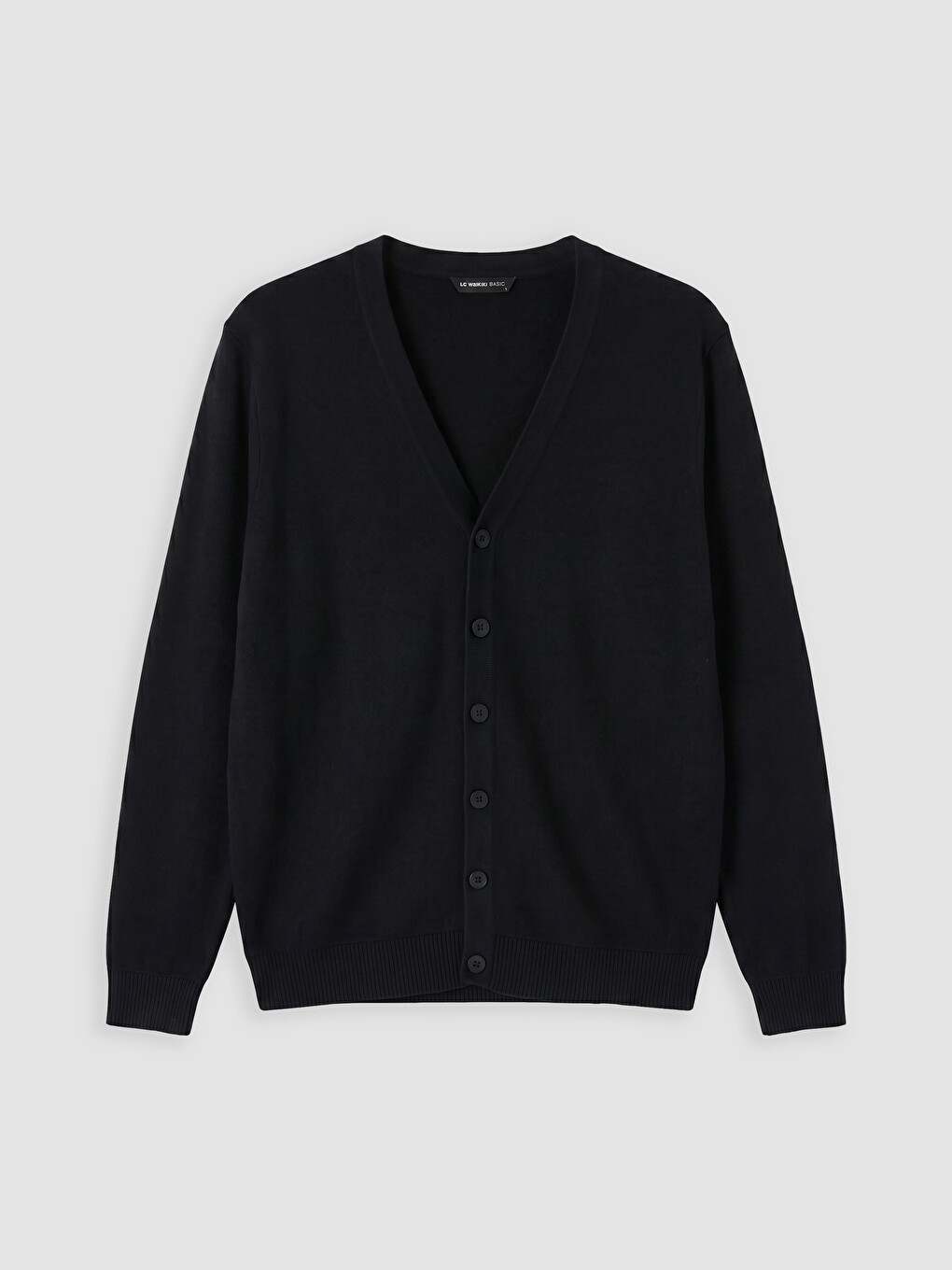 Man Black Cardigan