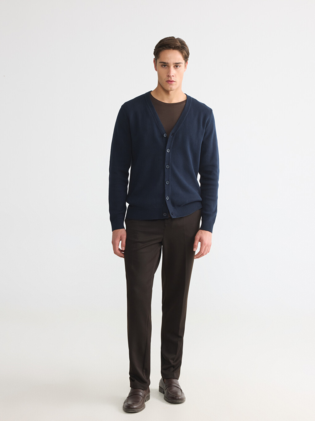 Man Navy Cardigan-1