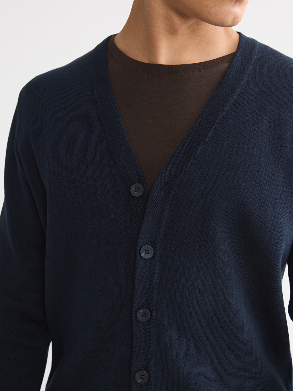 Man Navy Cardigan-2