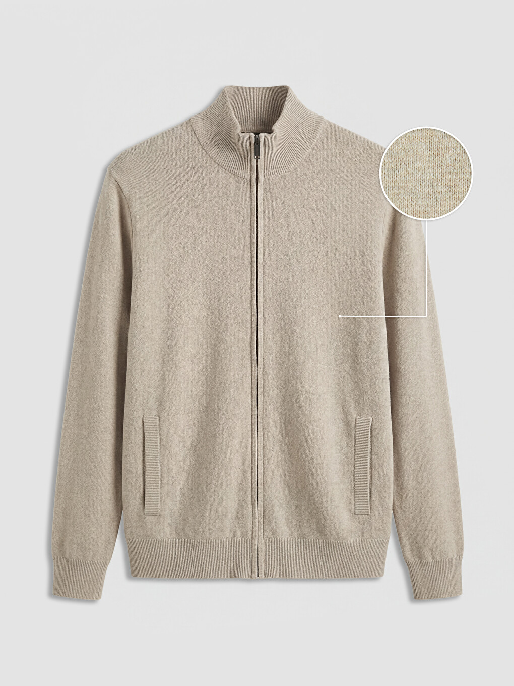 Man Beige Cardigan-4