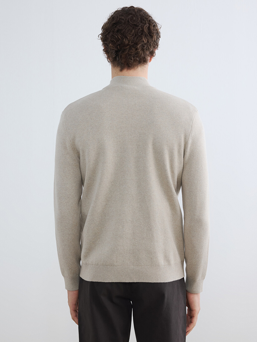 Man Beige Cardigan-3