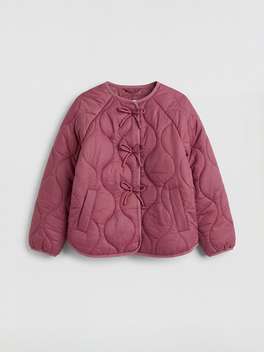 Pembe Bisiklet Yaka Kız Çocuk Mont