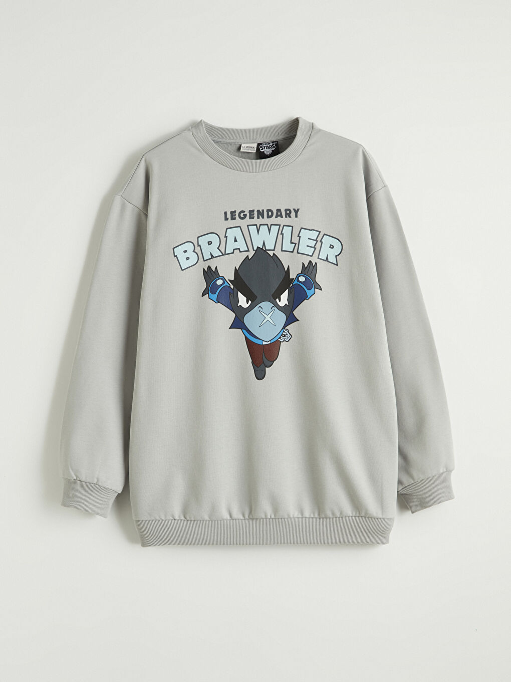 Gri Brawl Stars Baskılı Erkek Çocuk Eşofman Takımı-1