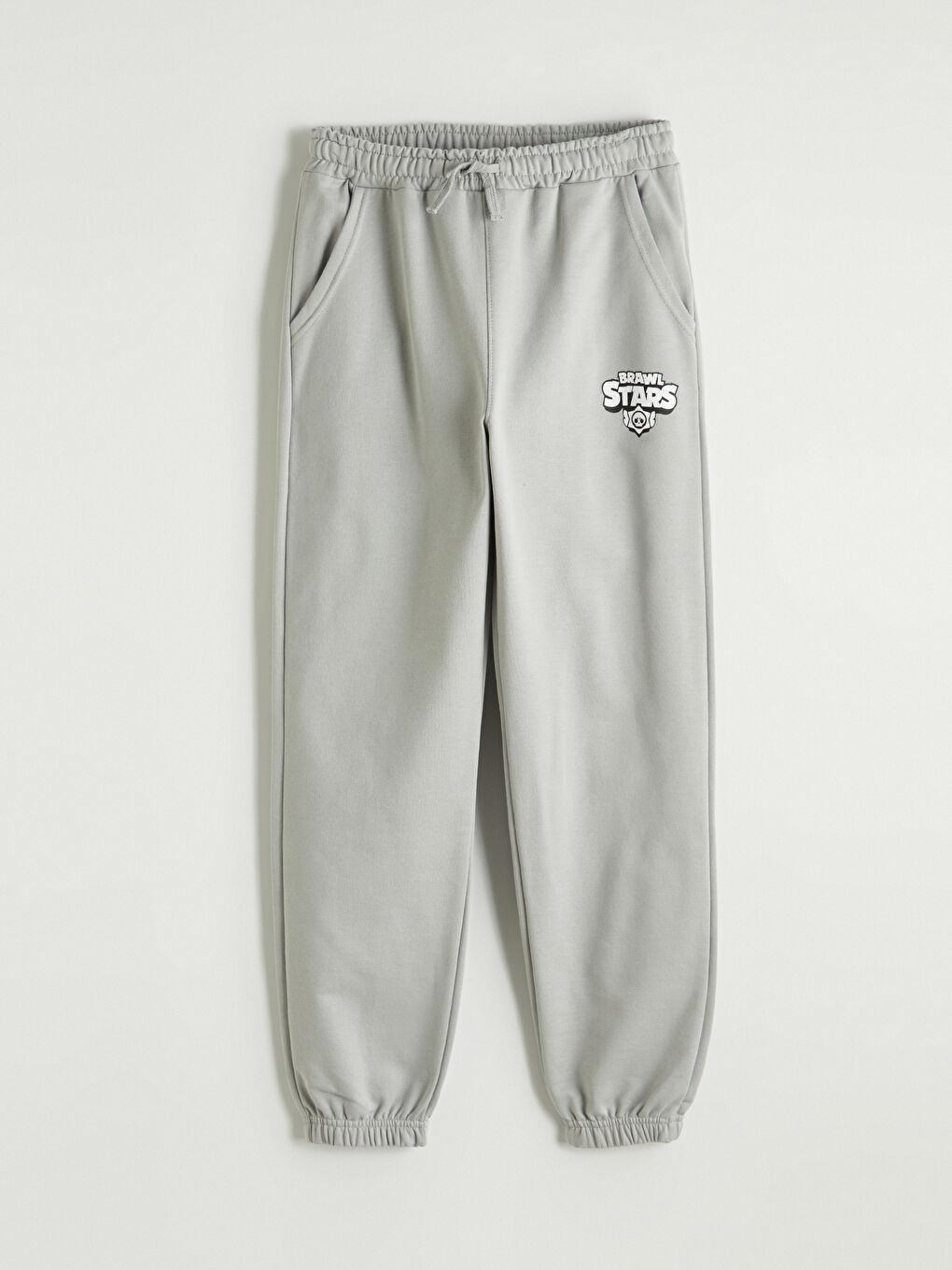Gri Brawl Stars Baskılı Erkek Çocuk Eşofman Takımı-4