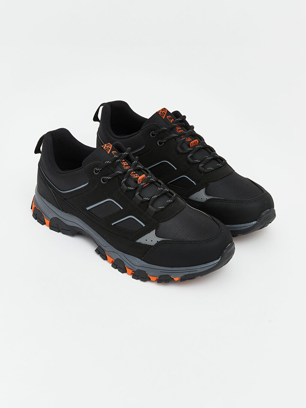Siyah Bağcıklı Erkek Trekking Spor Ayakkabı