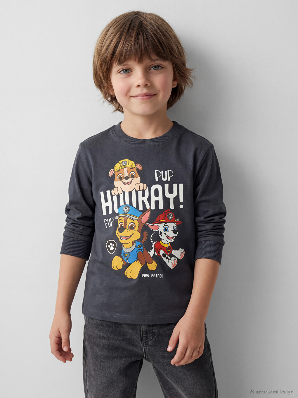 Paw Patrol Printed Boys' Long Sleeve T-shirt