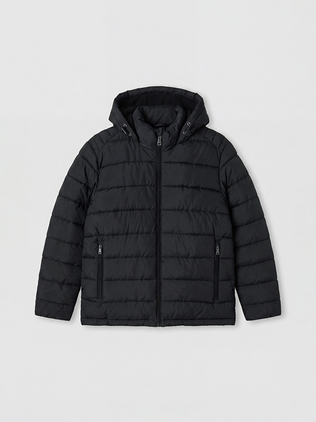 Man Black Puffer Coat-5