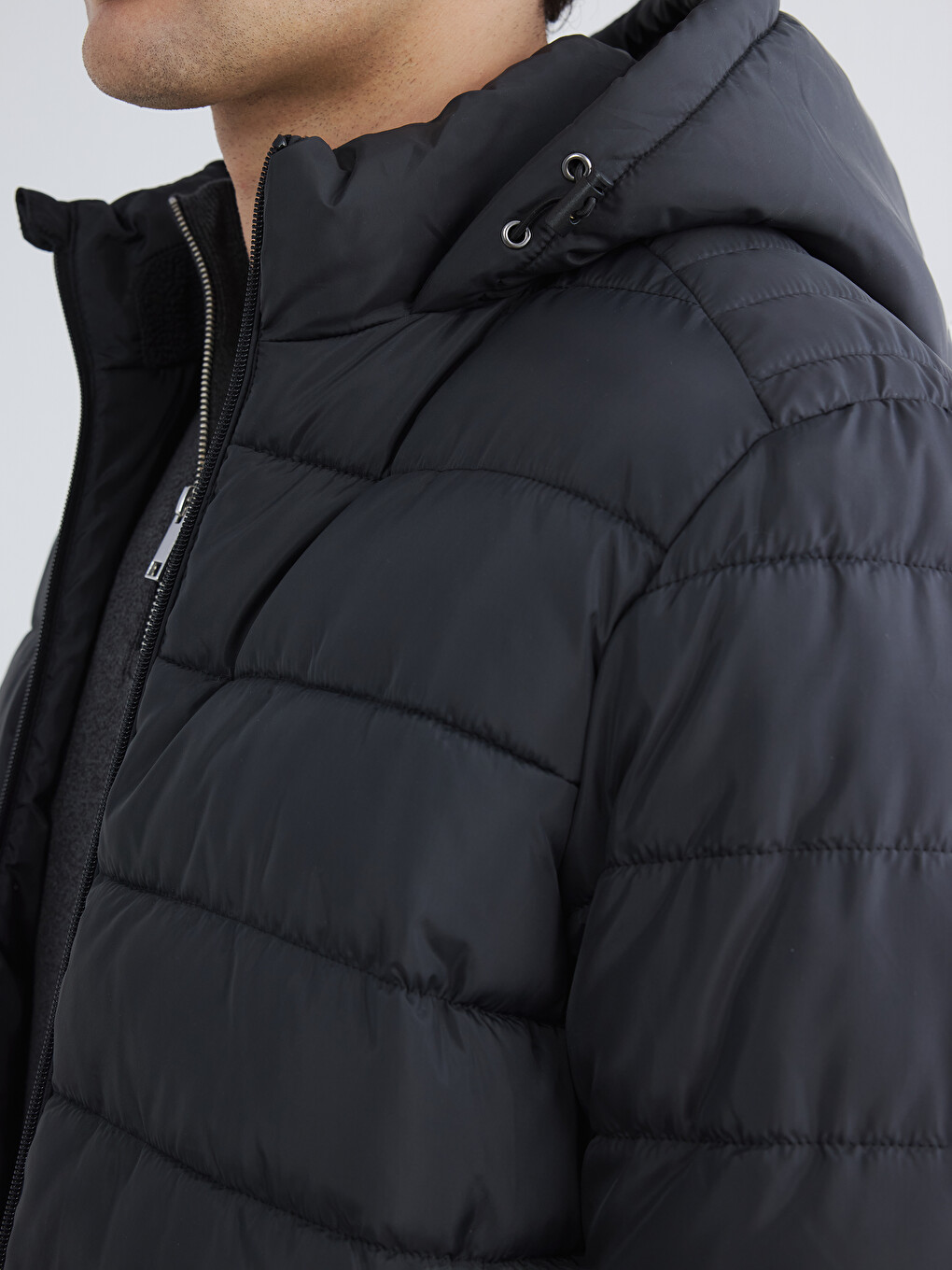 Man Black Puffer Coat-2