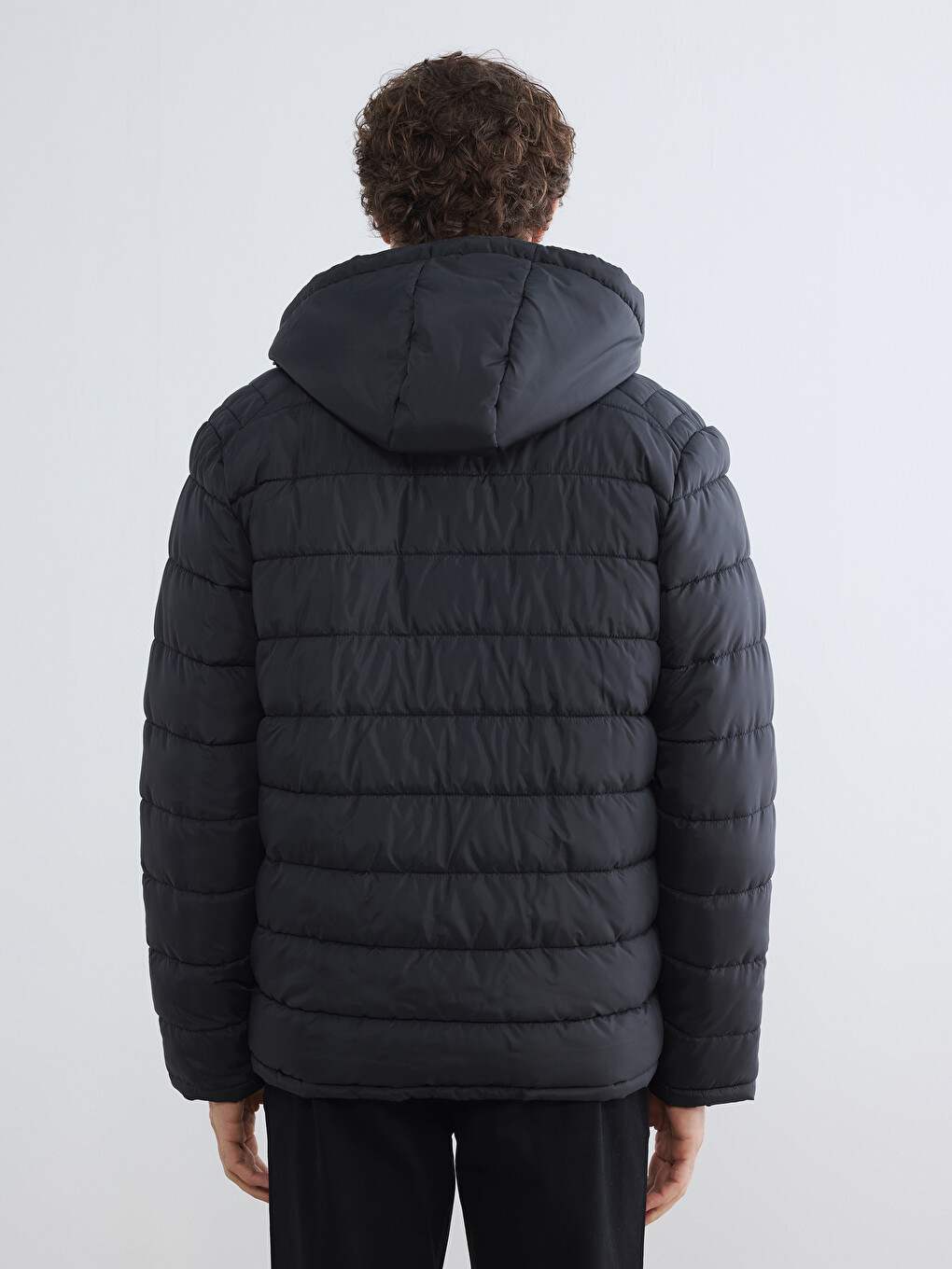 Man Black Puffer Coat-4