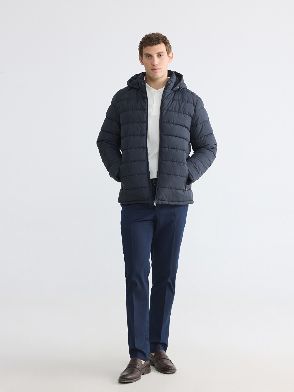 Man Navy Puffer Coat-1