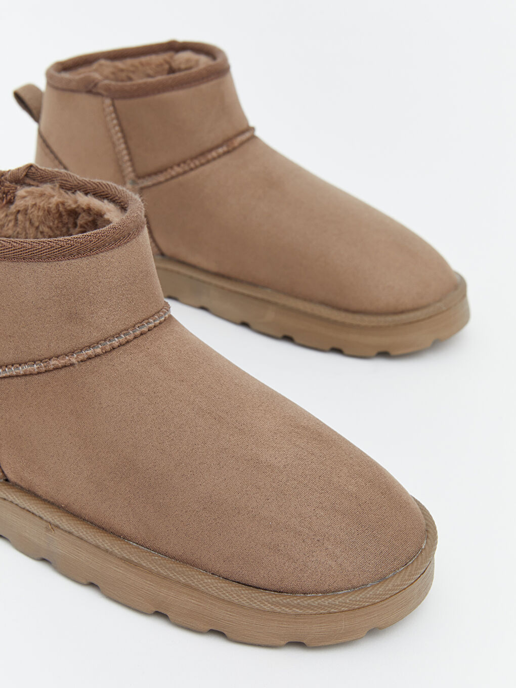 Kahverengi İçi Kürk Astarlı Süet Görünümlü Kadın Bot-2