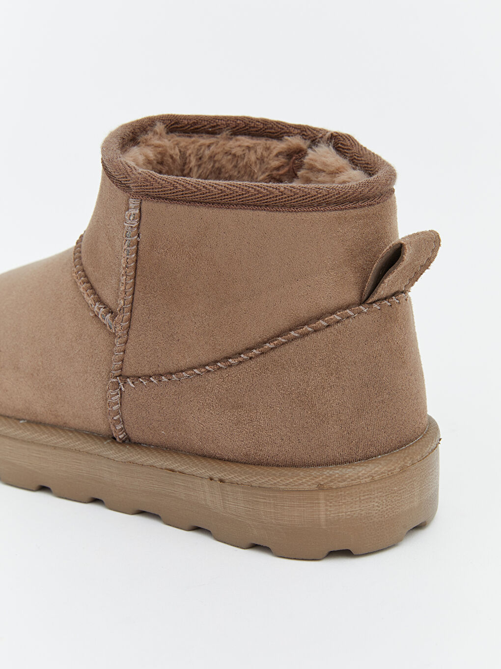 Kahverengi İçi Kürk Astarlı Süet Görünümlü Kadın Bot-4