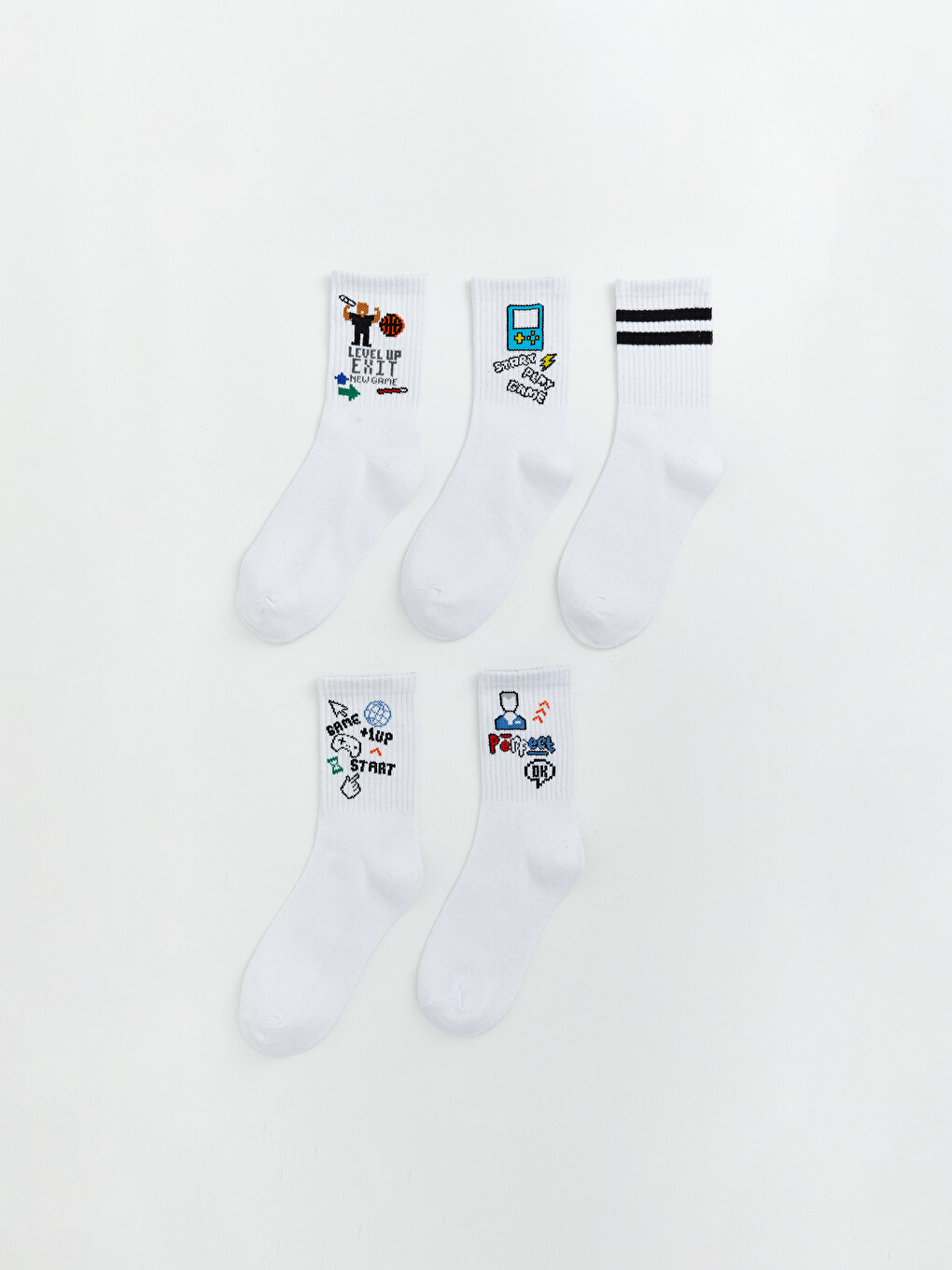 Patterned Boys' Ankle Socks 5 Pack