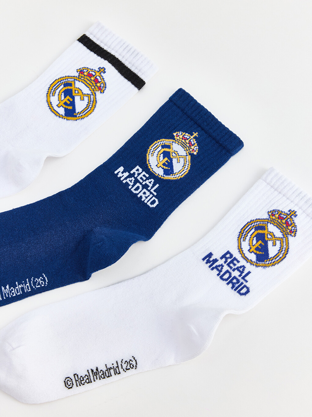 Karışık Real Madrid Baskılı Erkek Çocuk Soket Çorap 5'li-1