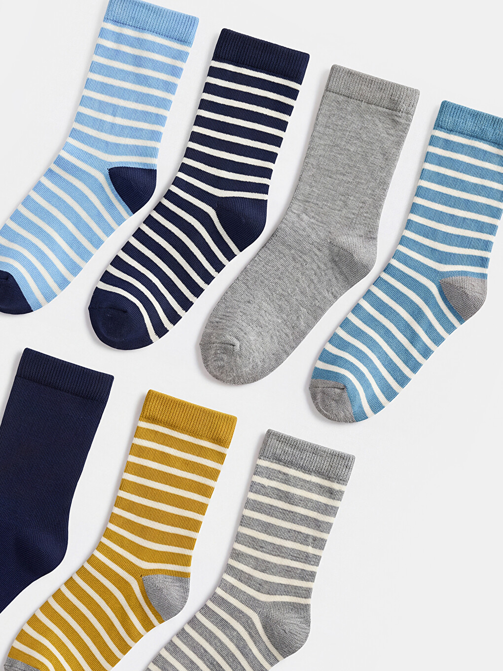 Striped Boys' Ankle Socks 7 Pack-1