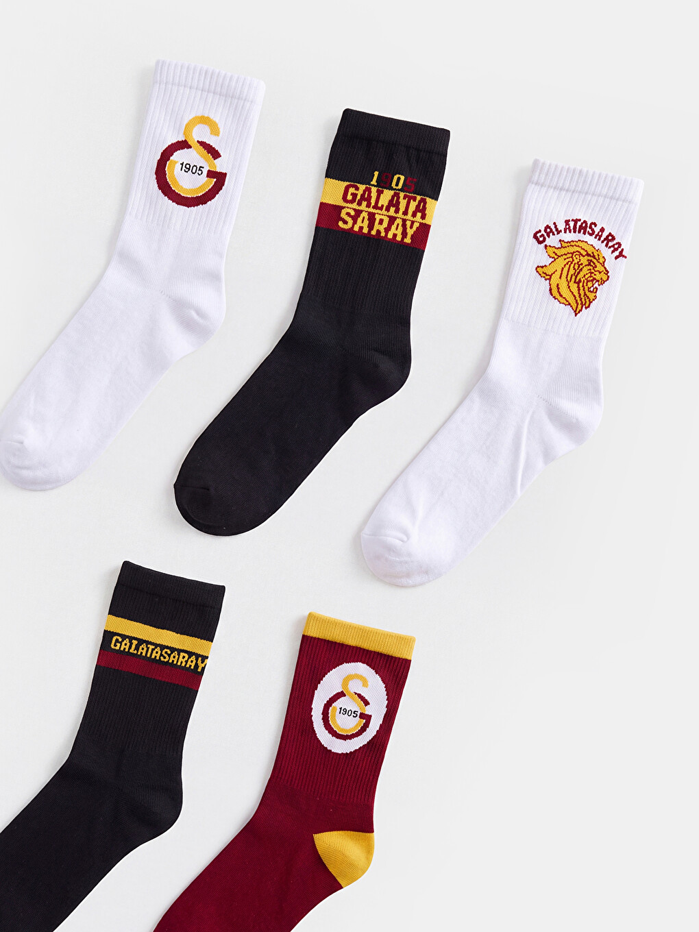 Galatasaray Printed Boys' Ankle Socks 5 Pack-1