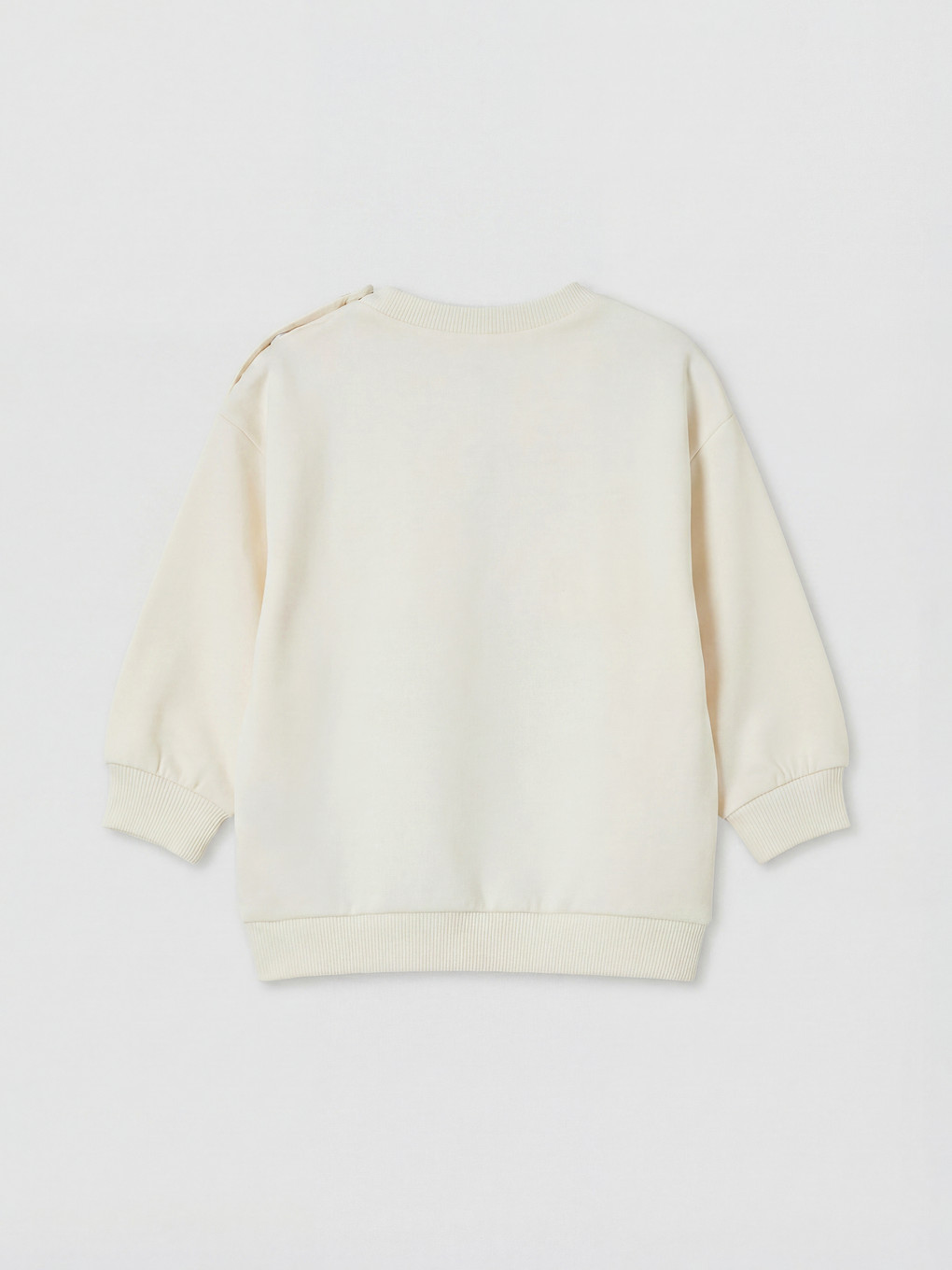 Bej Baskılı Erkek Bebek Sweatshirt-1