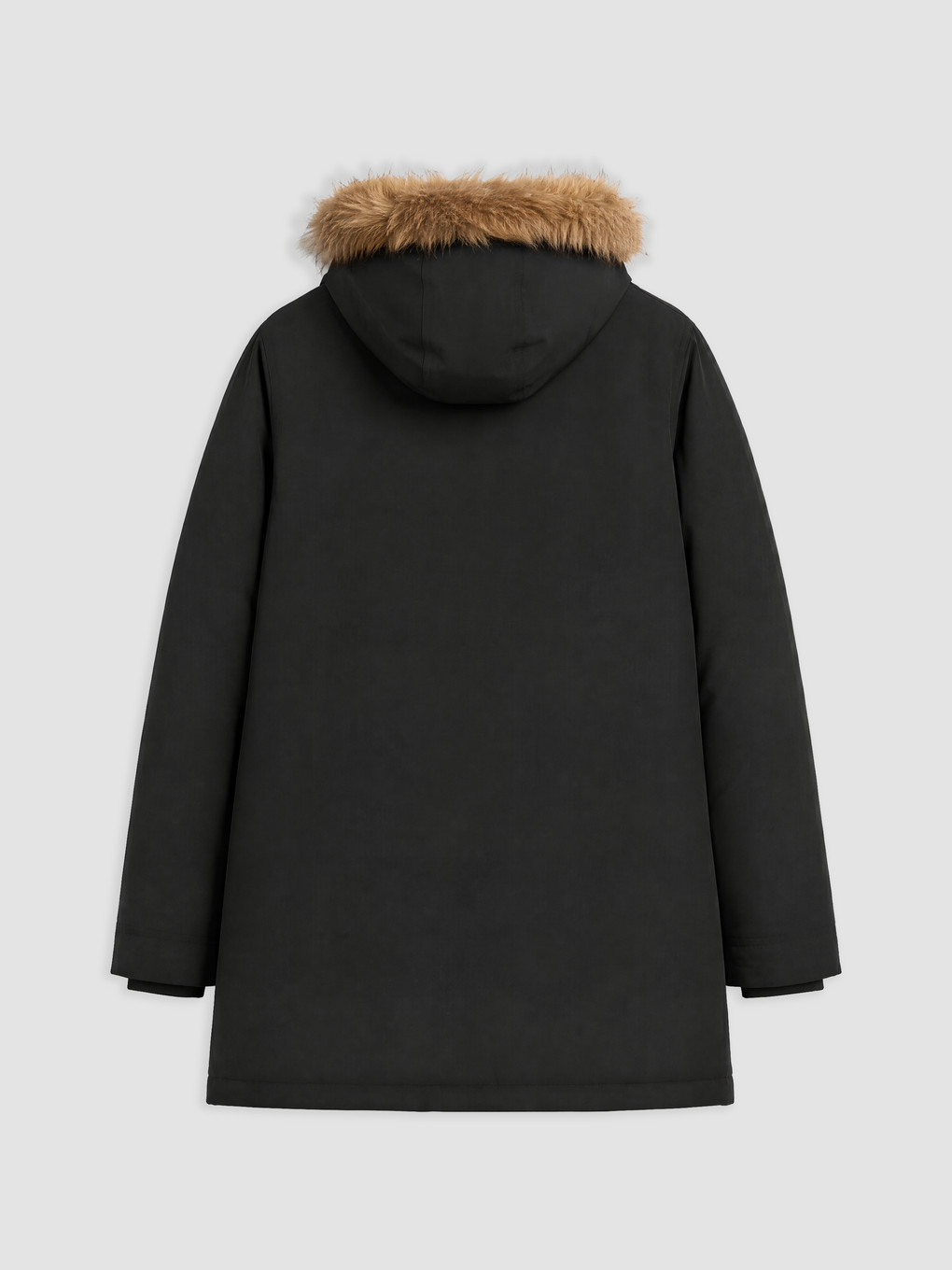 Regular Fit Fur Collar Men's Coat-4
