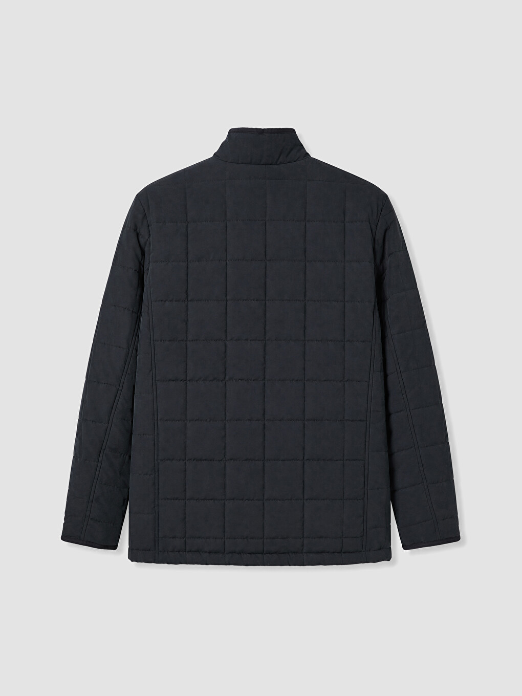 Regular Fit Stand-up Collar Quilted Men's Puffer Coat-5