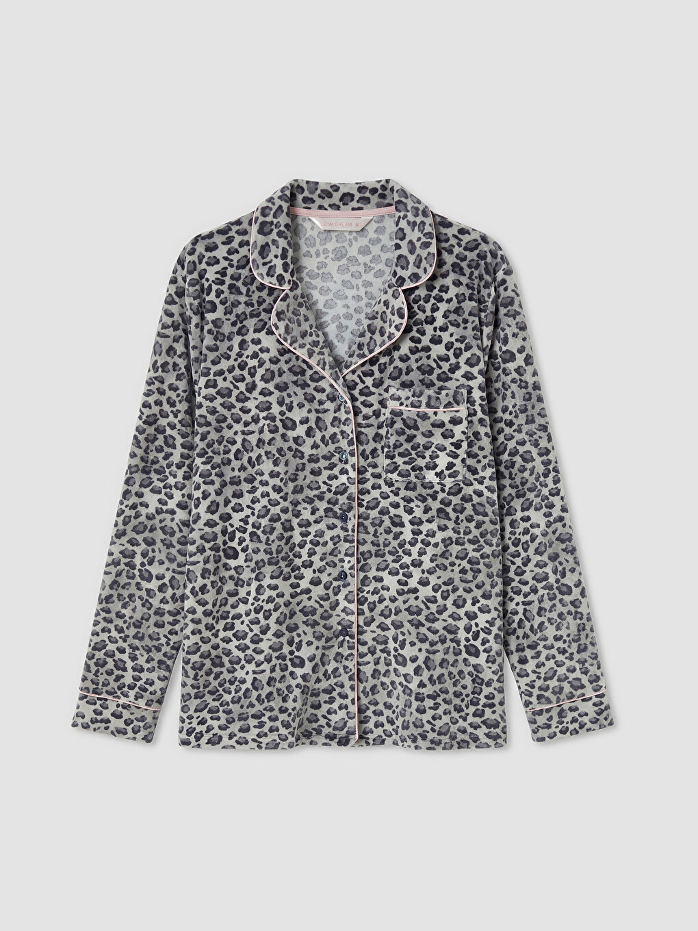 Set De Pijama Din Catifea Cu Imprimeu Leopard Pentru Femei-5