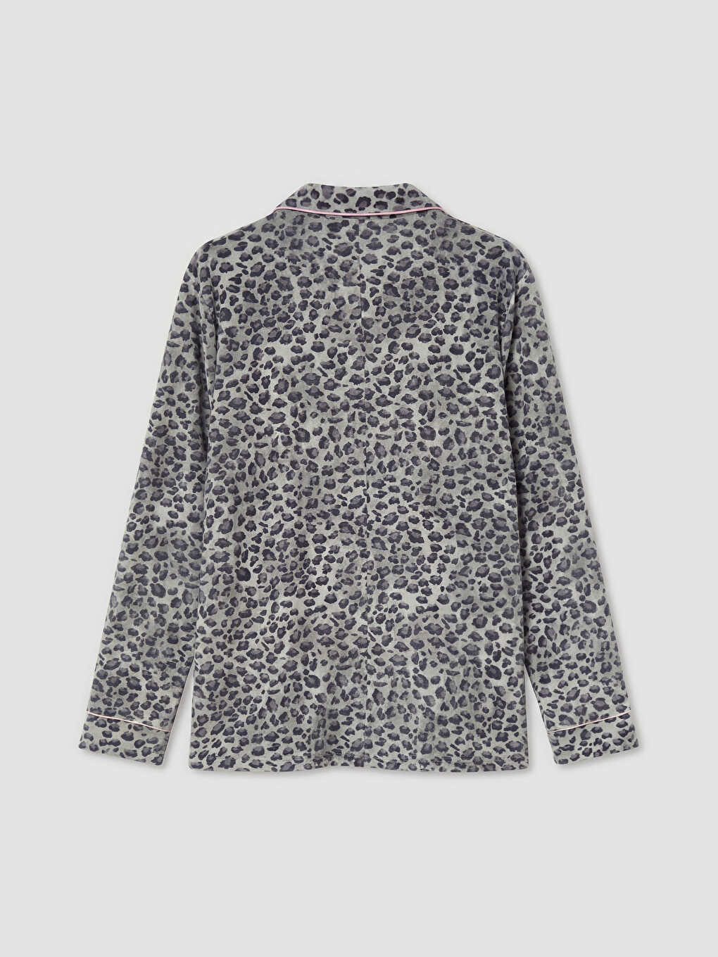 Set De Pijama Din Catifea Cu Imprimeu Leopard Pentru Femei-7