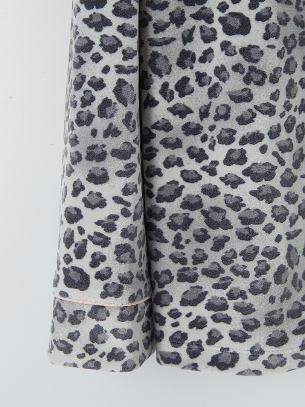 Set De Pijama Din Catifea Cu Imprimeu Leopard Pentru Femei-8