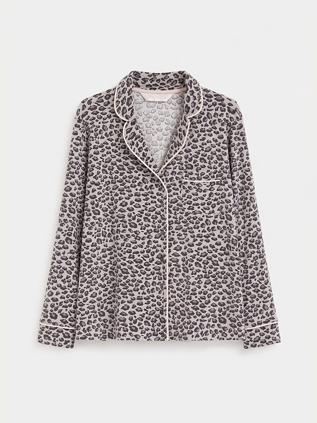 Leopar Desenli Kadife Kadın Pijama Takımı-5