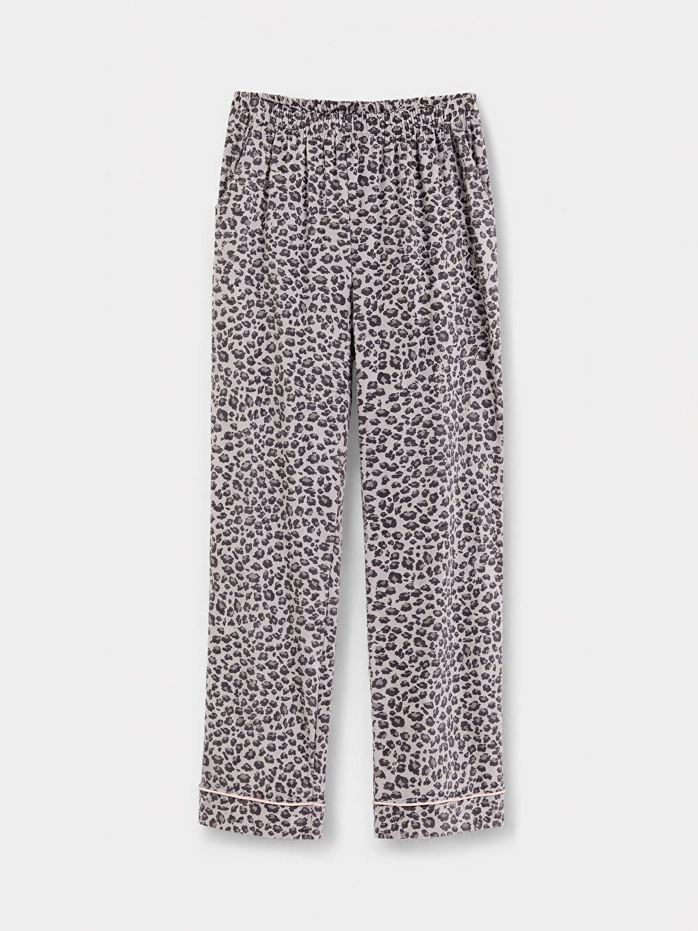 Leopar Desenli Kadife Kadın Pijama Takımı-6