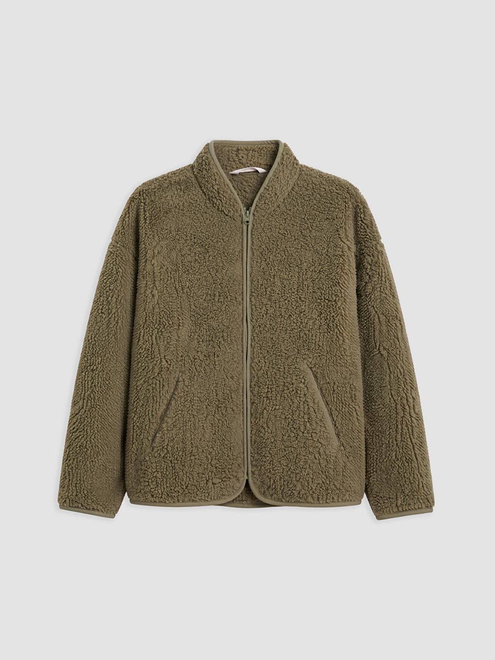 Mock Neck Women's Plush Cardigan-4