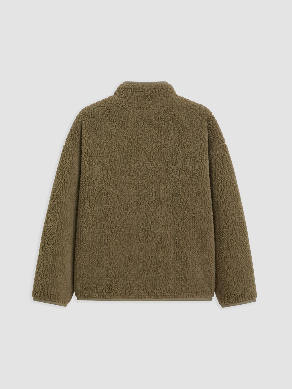 Mock Neck Women's Plush Cardigan-5