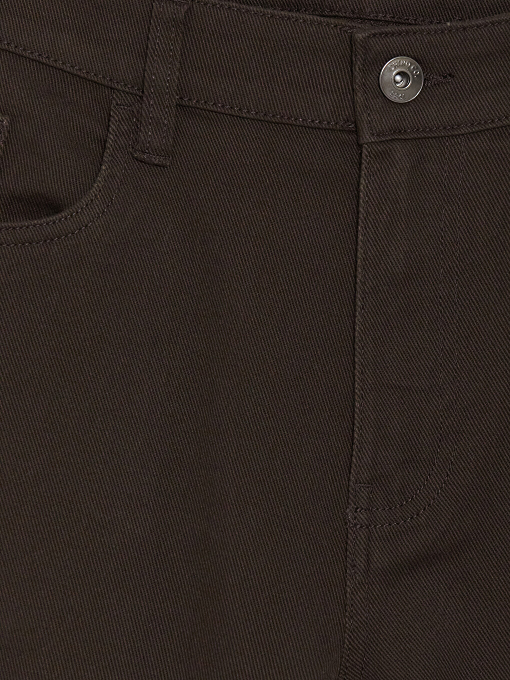 Kahverengi Slim Fit Gabardin Erkek Chino Pantolon-4