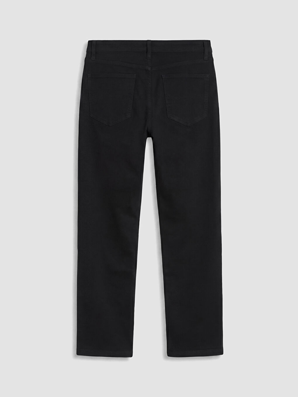 Siyah Slim Fit Gabardin Erkek Chino Pantolon-2