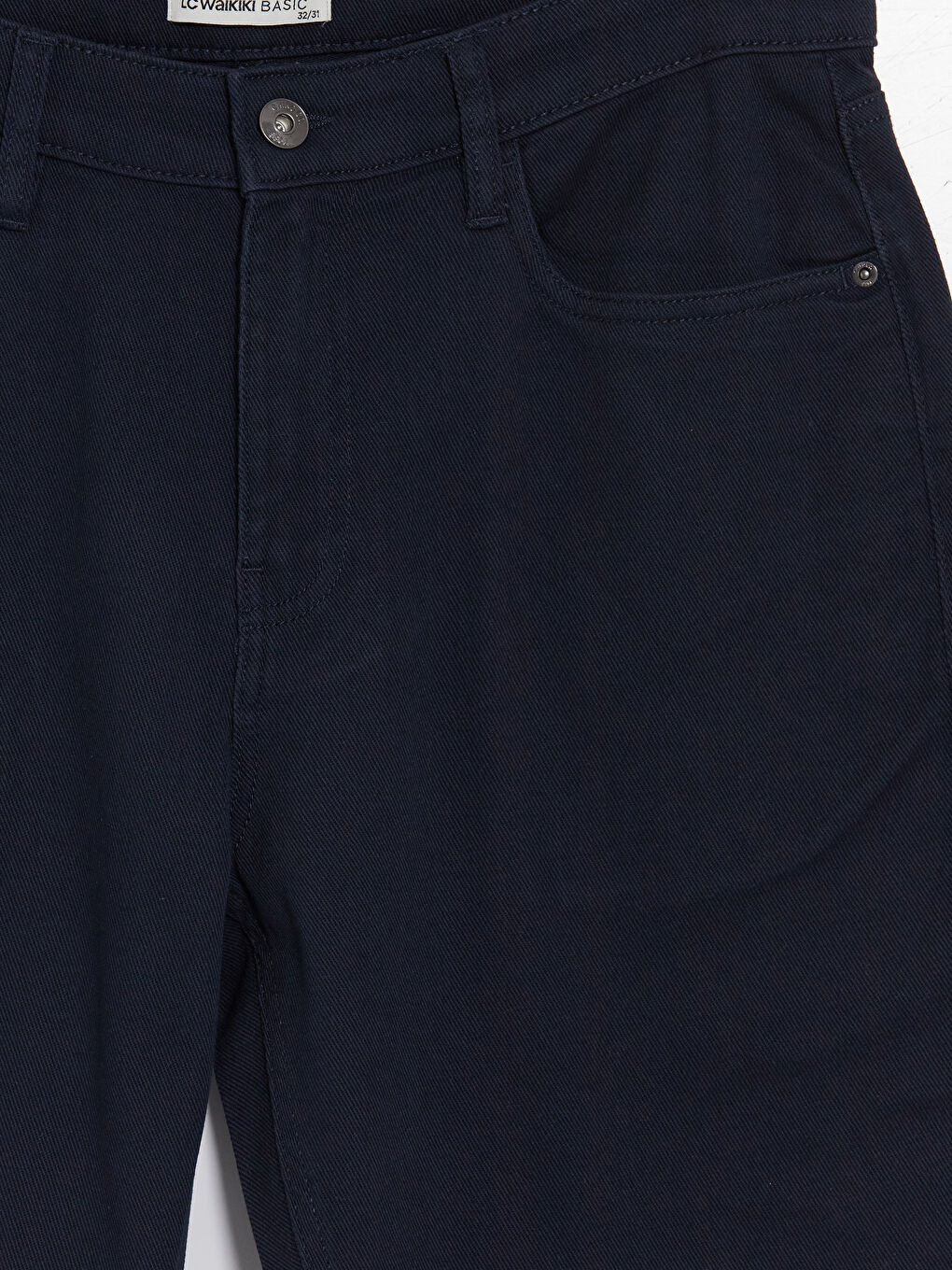 Lacivert Slim Fit Gabardin Erkek Chino Pantolon-1