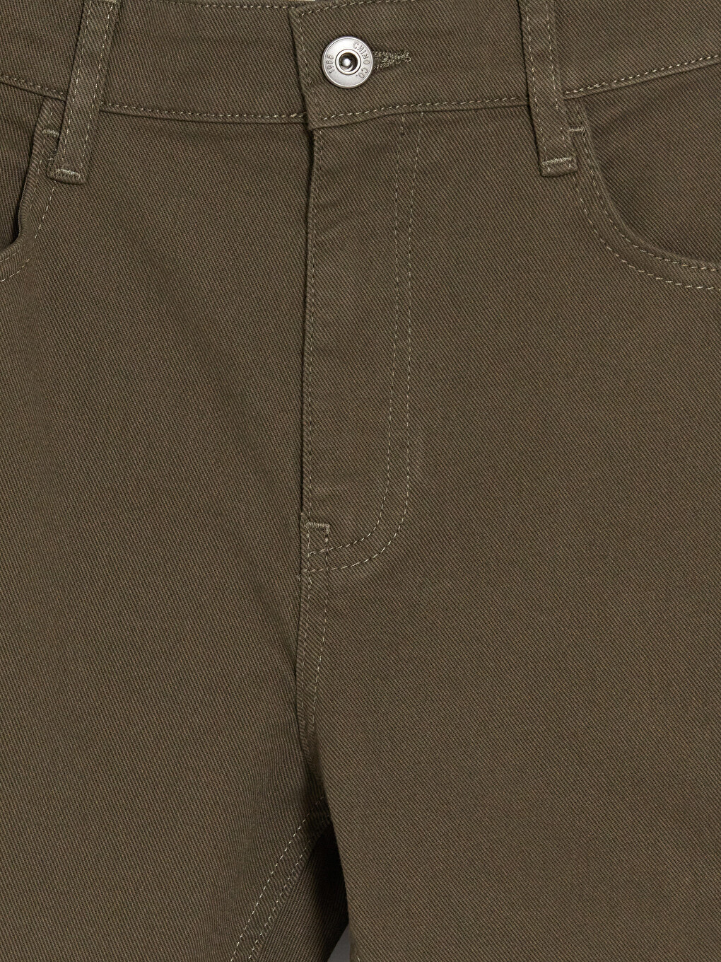 Kahverengi Slim Fit Gabardin Erkek Chino Pantolon-4