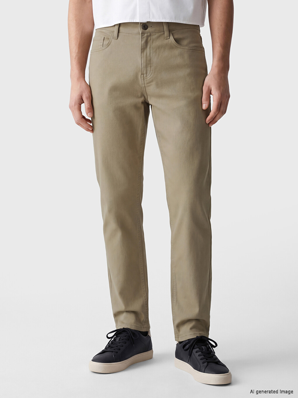 Slim Fit Gabardine Men's Chino Trousers-1