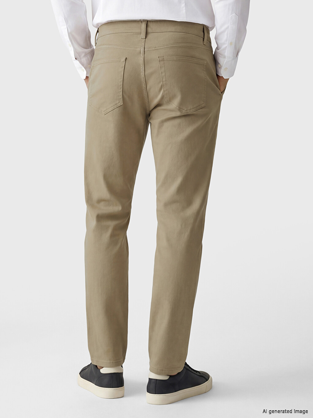 Slim Fit Gabardine Men's Chino Trousers-2
