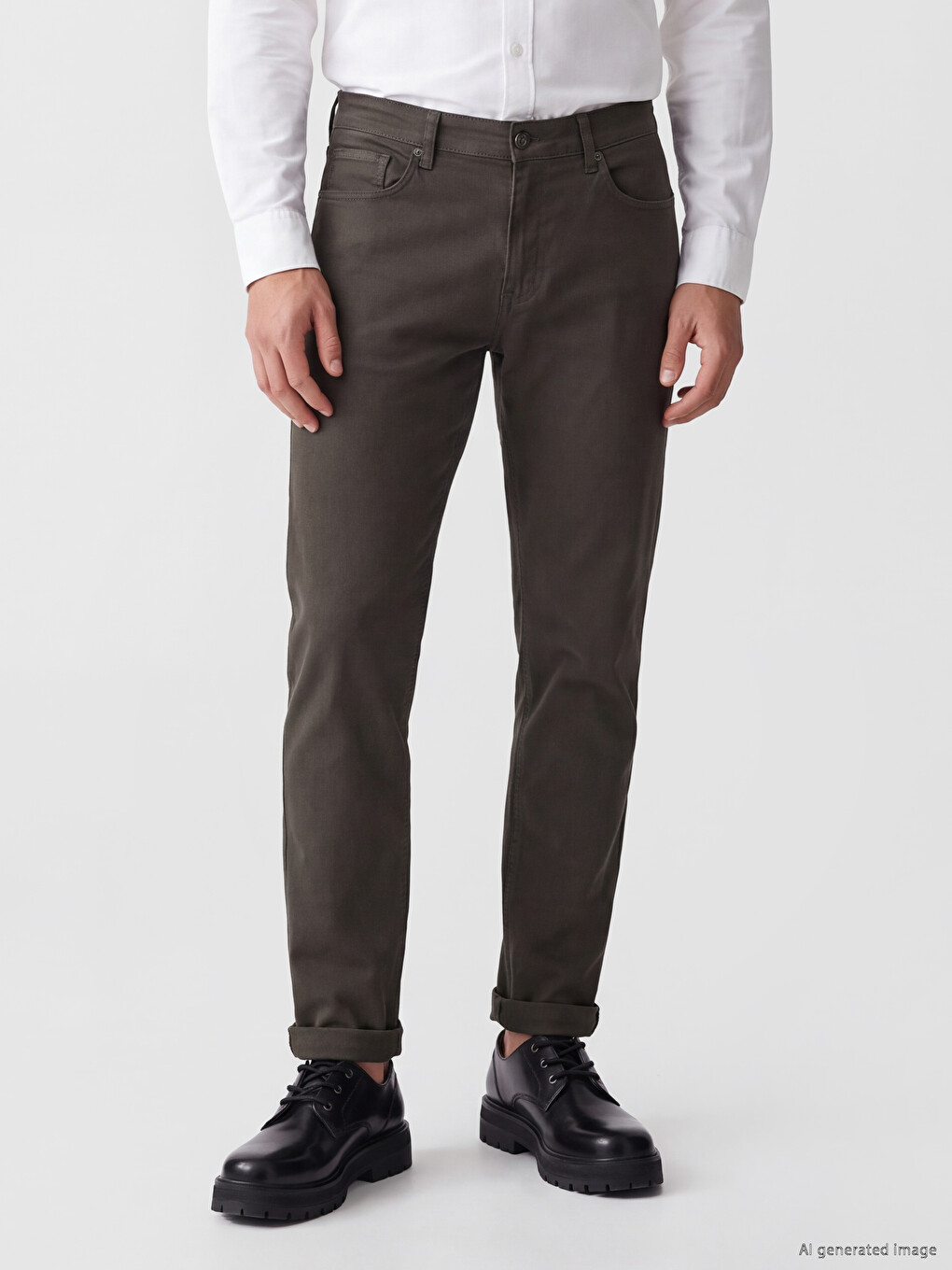 Slim Fit Gabardine Men's Chino Trousers-1