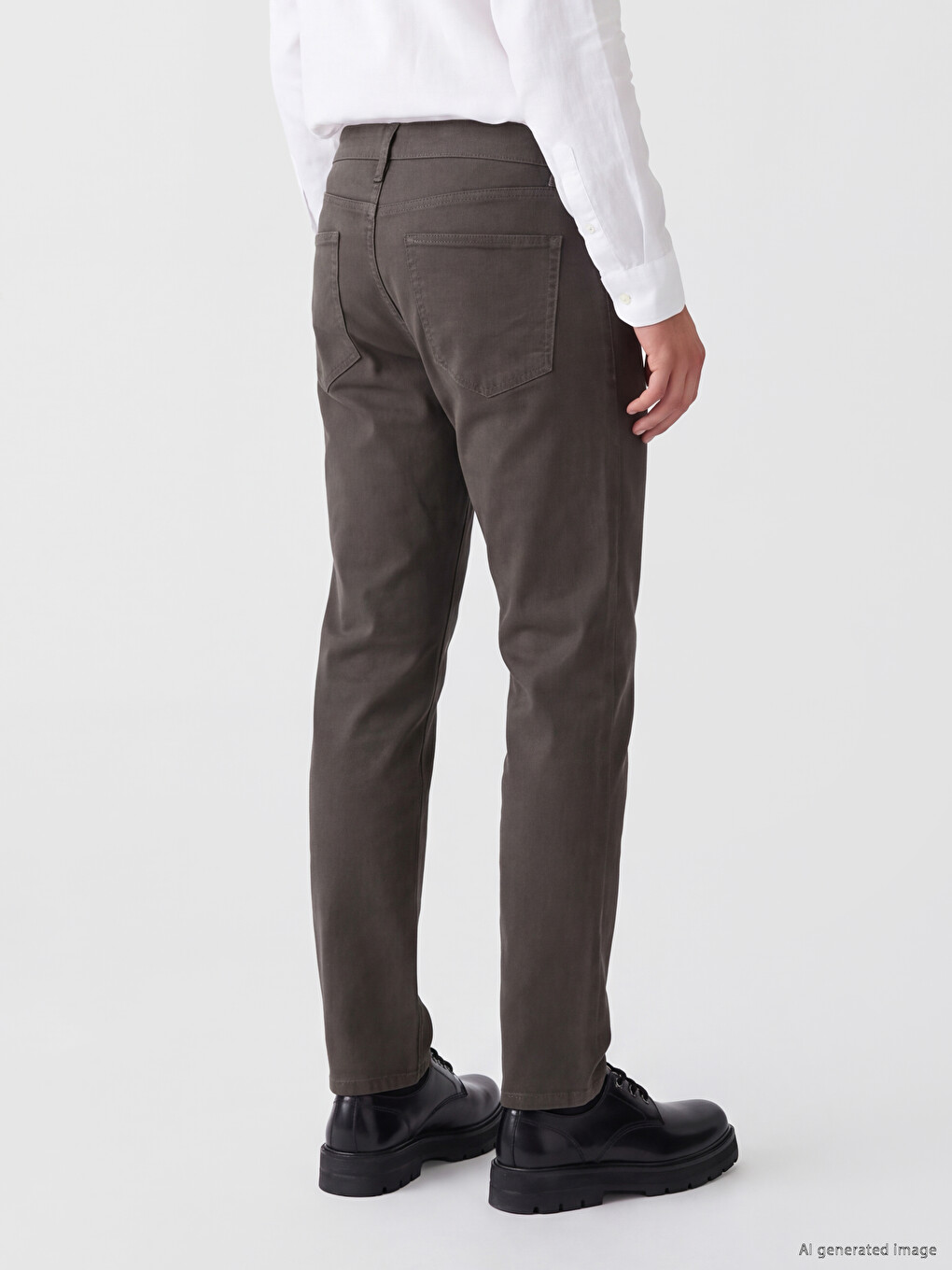 Slim Fit Gabardine Men's Chino Trousers-3