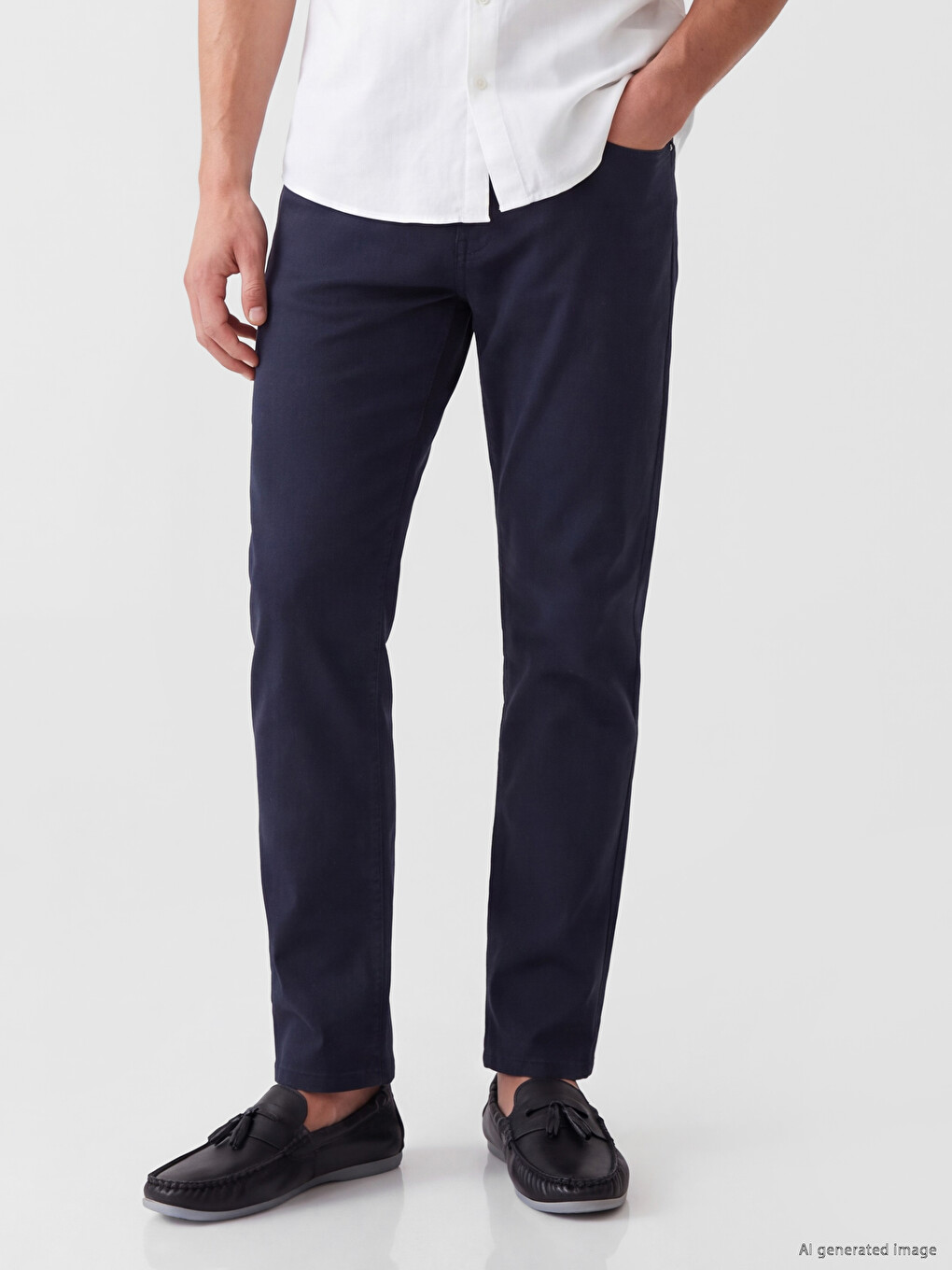 Chino Pantalone Od Kepera Uskog Kroja Za Muškarce-1
