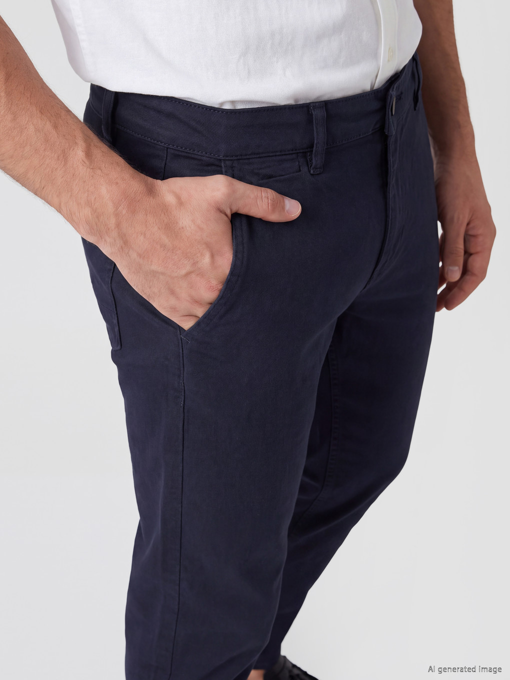 Chino Pantalone Od Kepera Uskog Kroja Za Muškarce-2