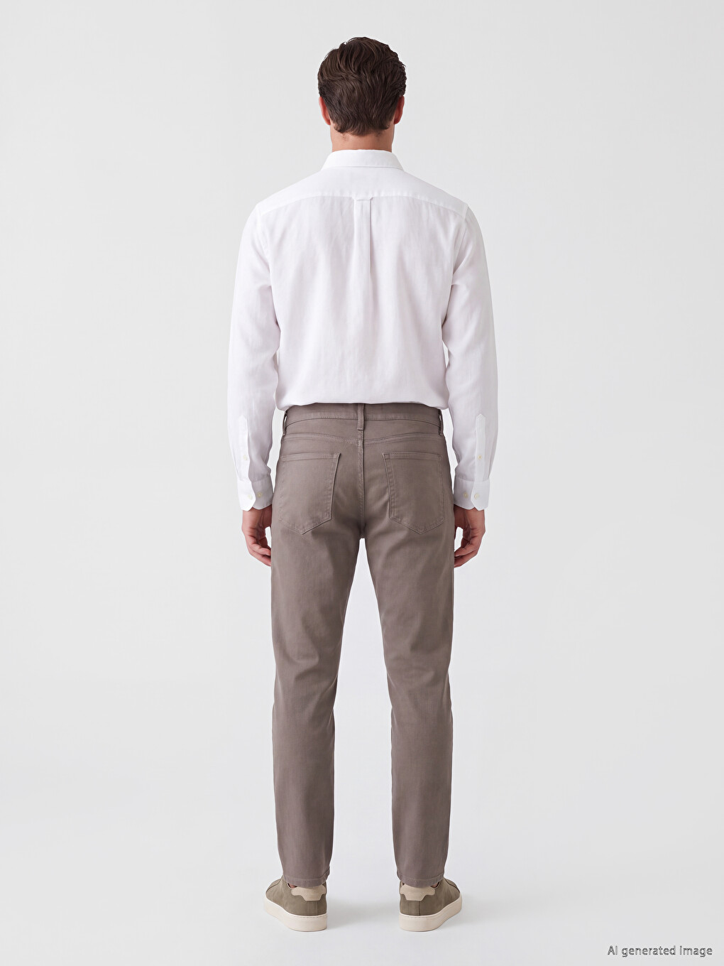 Haki Slim Fit Erkek Chino Pantolon-3