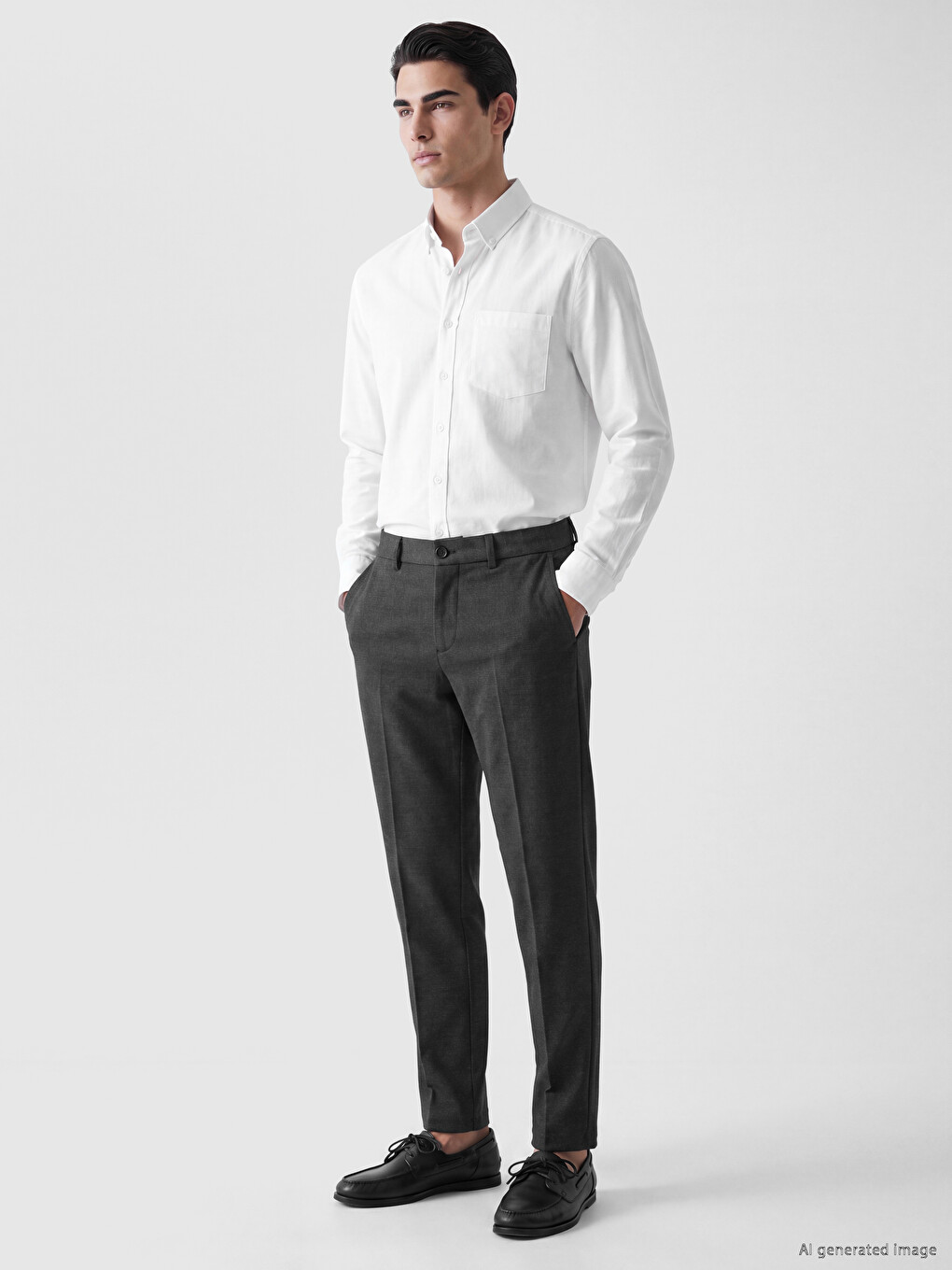 Antrasit Slim Fit Erkek Chino Pantolon
