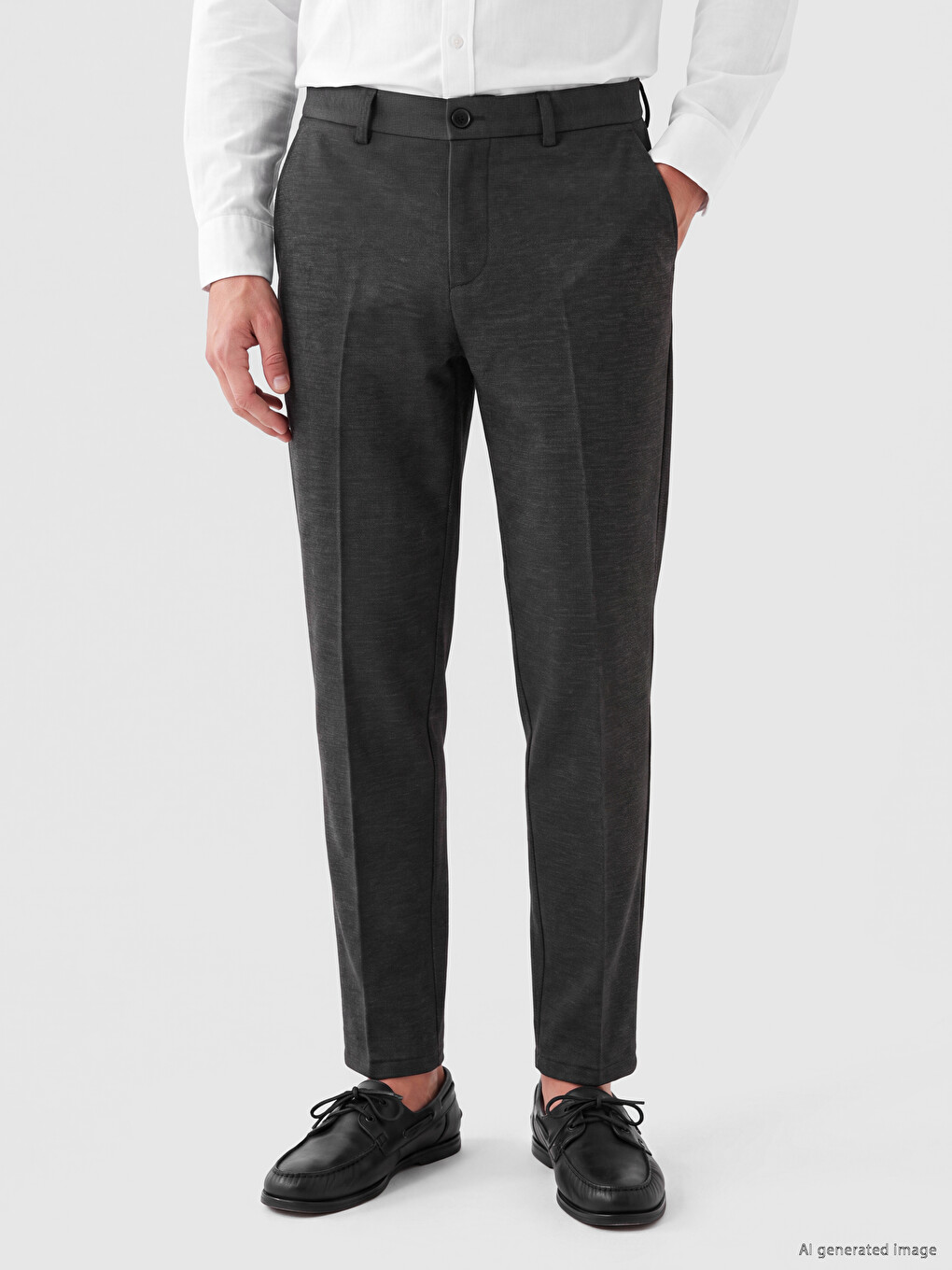 Antrasit Slim Fit Erkek Chino Pantolon-1