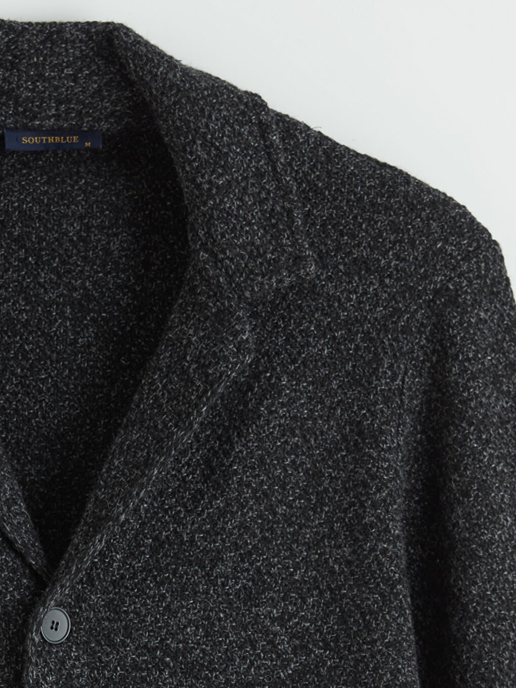 Antrasit Standart Kalıp Ceket Yaka Erkek Triko Hırka-1