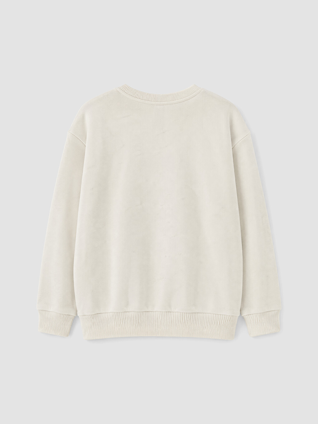 Beyaz Nakışlı Erkek Çocuk Sweatshirt-3