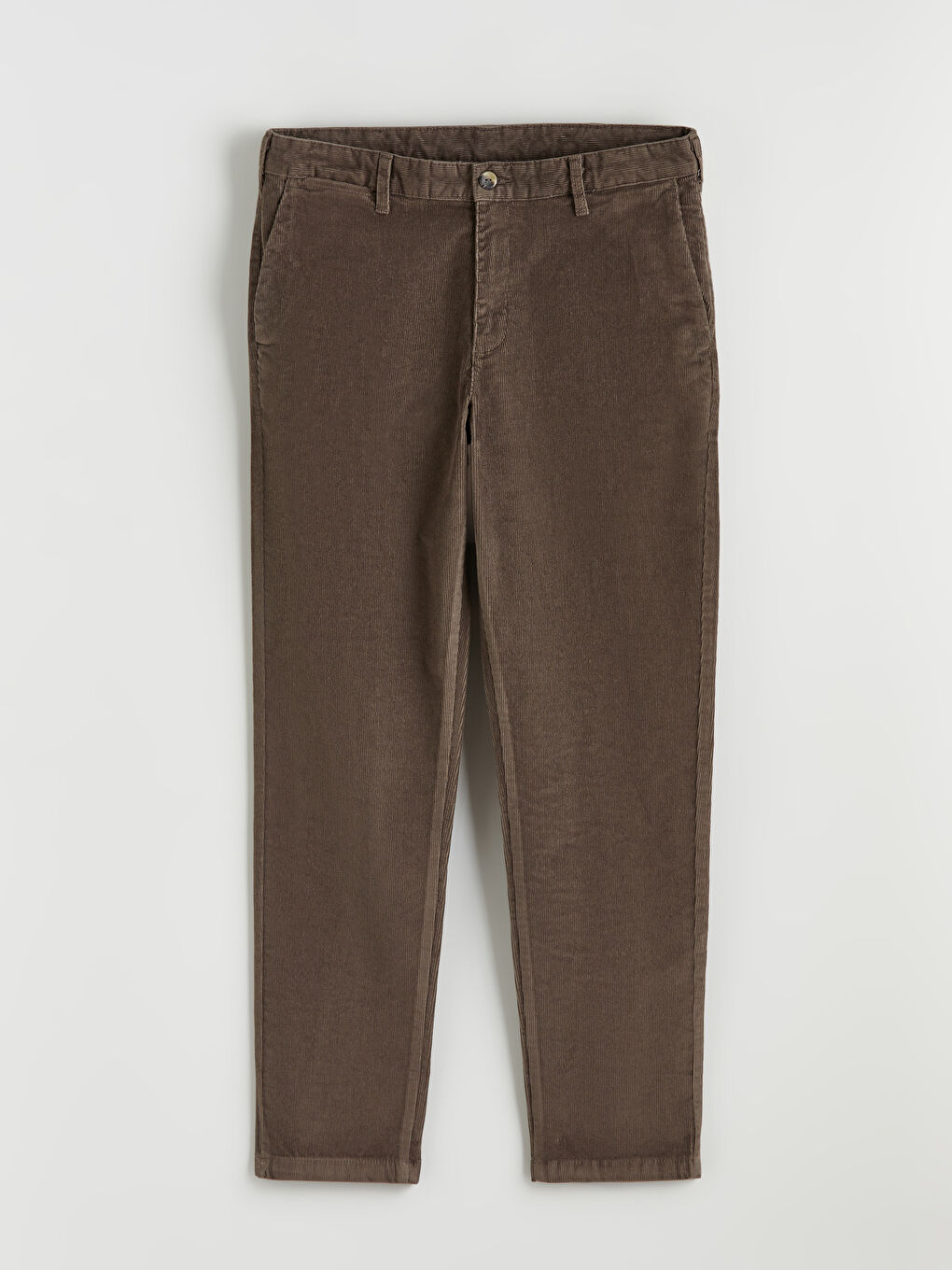 Kahverengi Standart Kalıp Kadife Erkek Pantolon-4