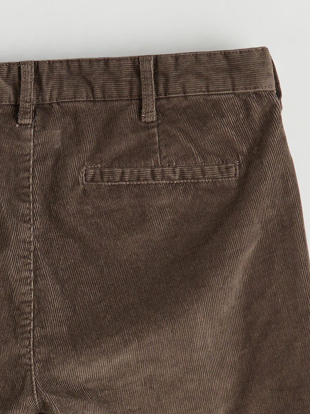 Kahverengi Standart Kalıp Kadife Erkek Pantolon-5