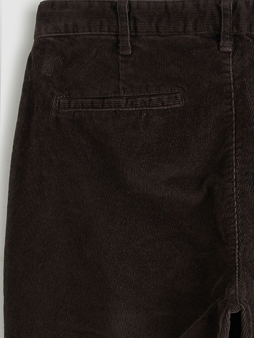 Kahverengi Standart Kalıp Kadife Erkek Pantolon-1